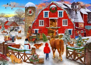 1000 PC Christmas Horse Farm Puzzle