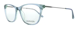 Calvin Klein CK18706 438 Crystal Teal Laminate Cat Eye Eyeglasses
