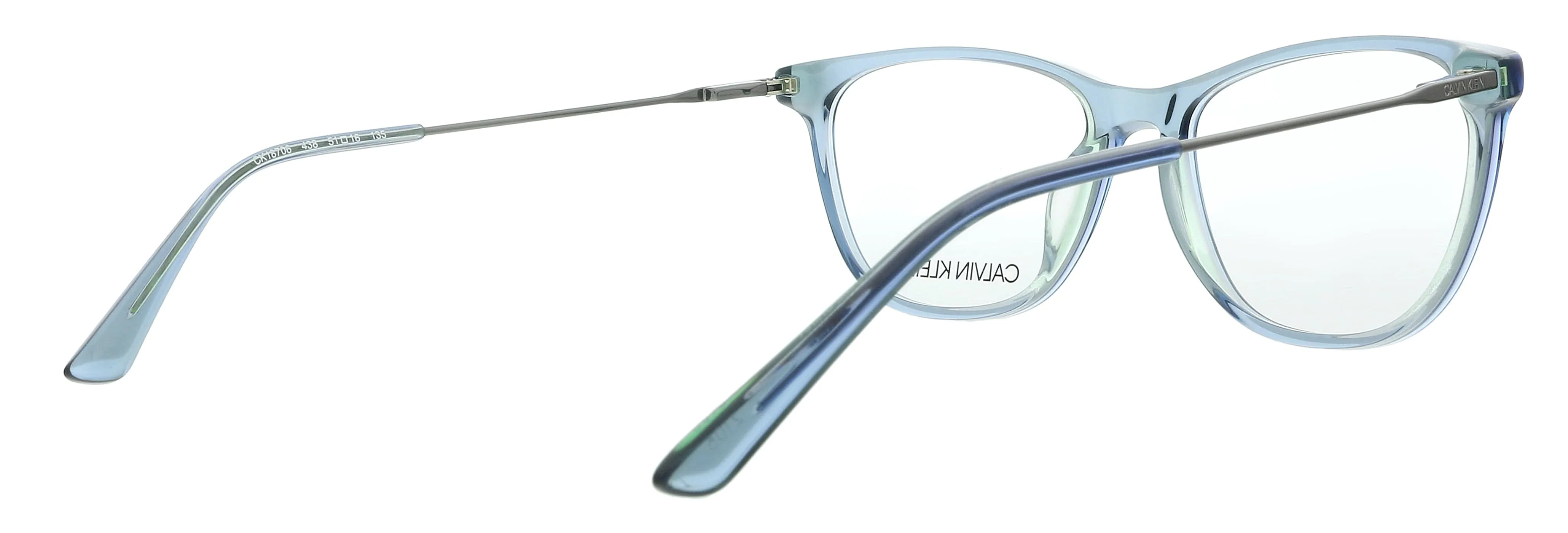Calvin Klein CK18706 438 Crystal Teal Laminate Cat Eye Eyeglasses