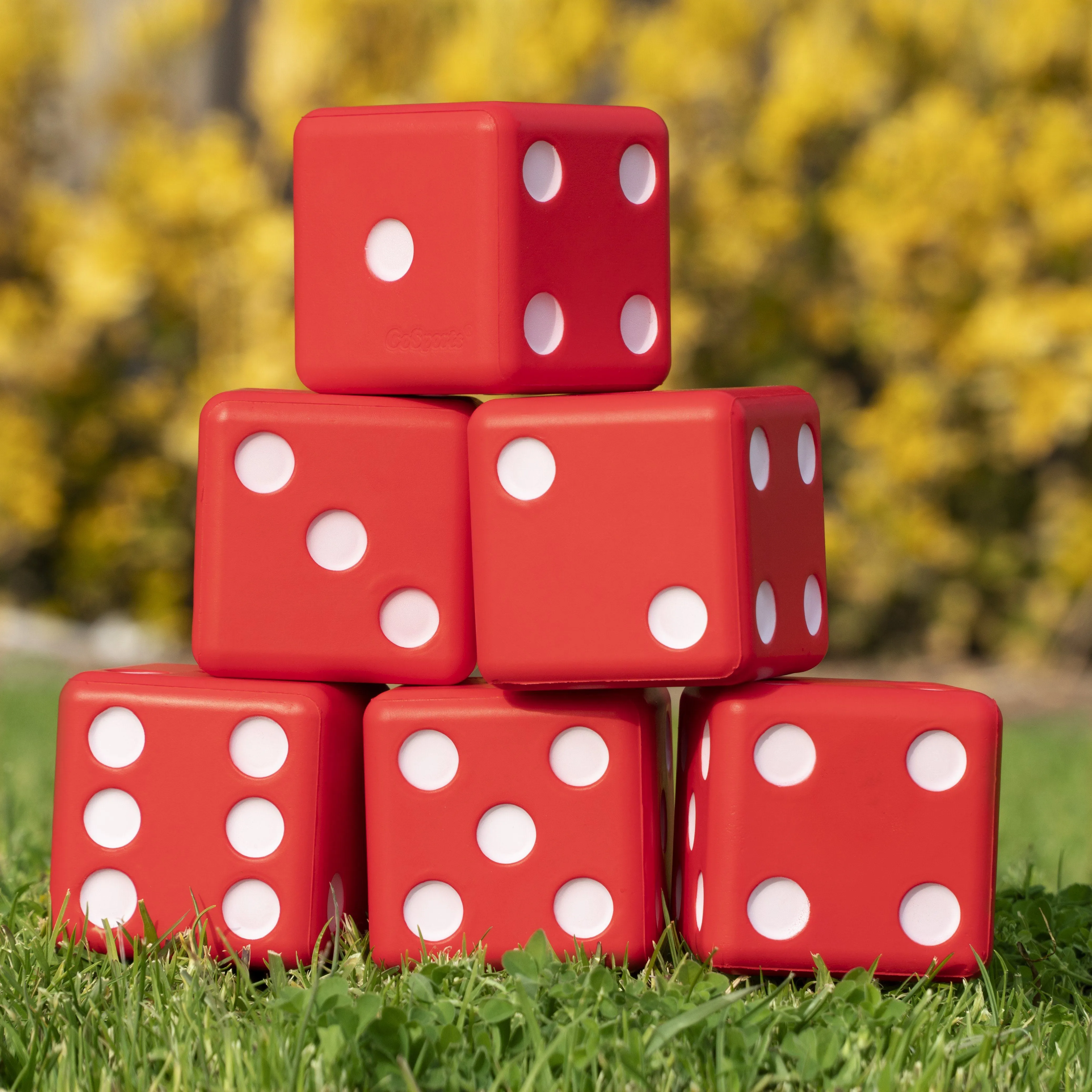 GoSports Giant 3.5" Red Foam Playing Dice Set