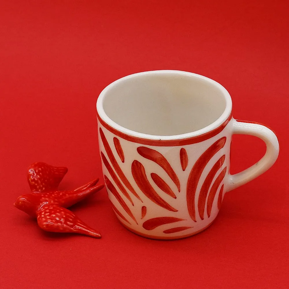 Grand mug en céramique "Andorinha" - Rouge