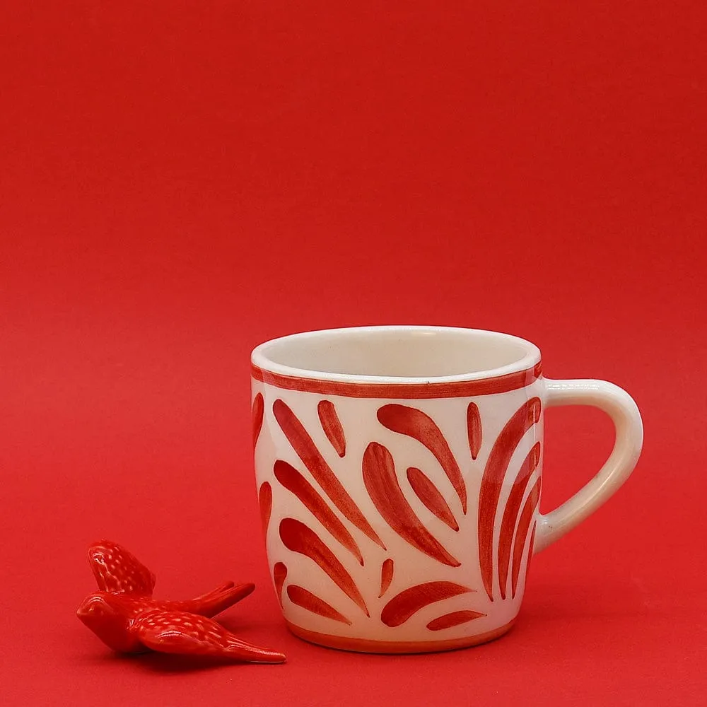Grand mug en céramique "Andorinha" - Rouge