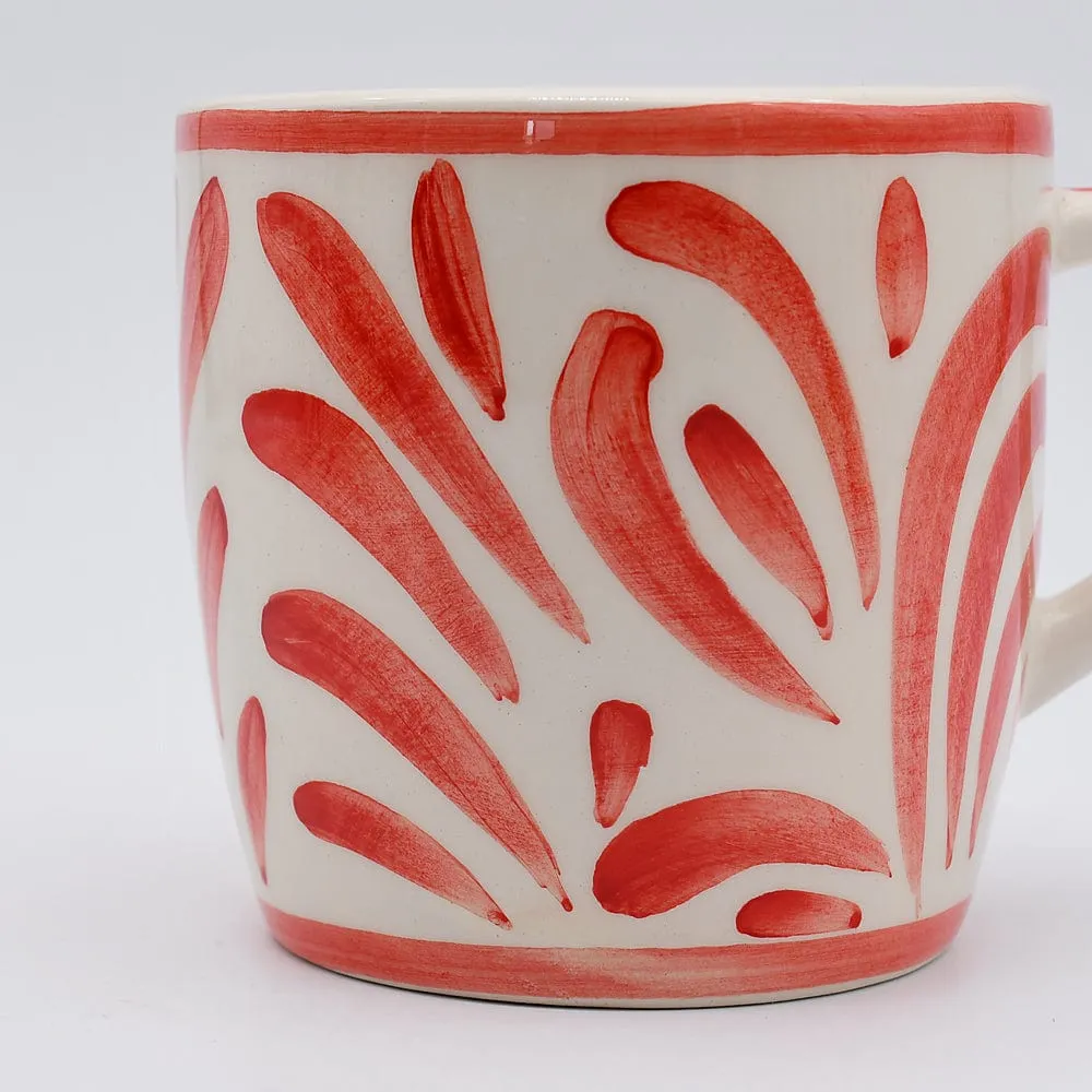Grand mug en céramique "Andorinha" - Rouge
