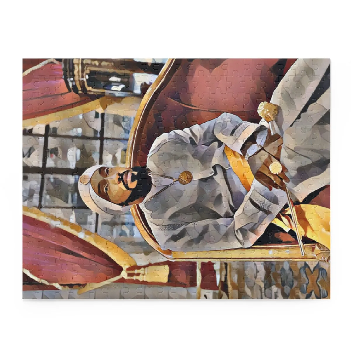 King YAHWEH Red Drapes Puzzle (120, 252, 500-Piece)