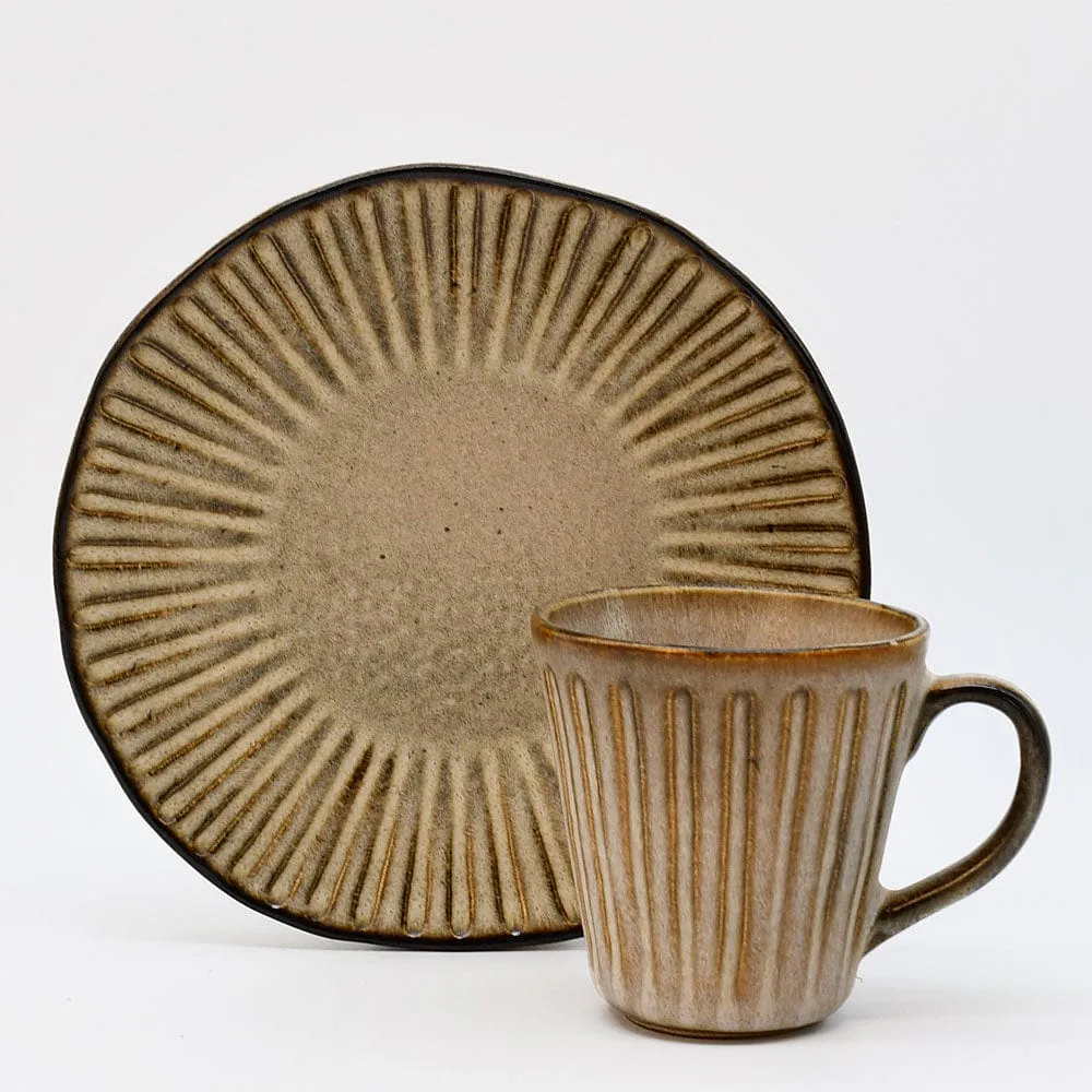 Mug en grès "Vieira" - Beige