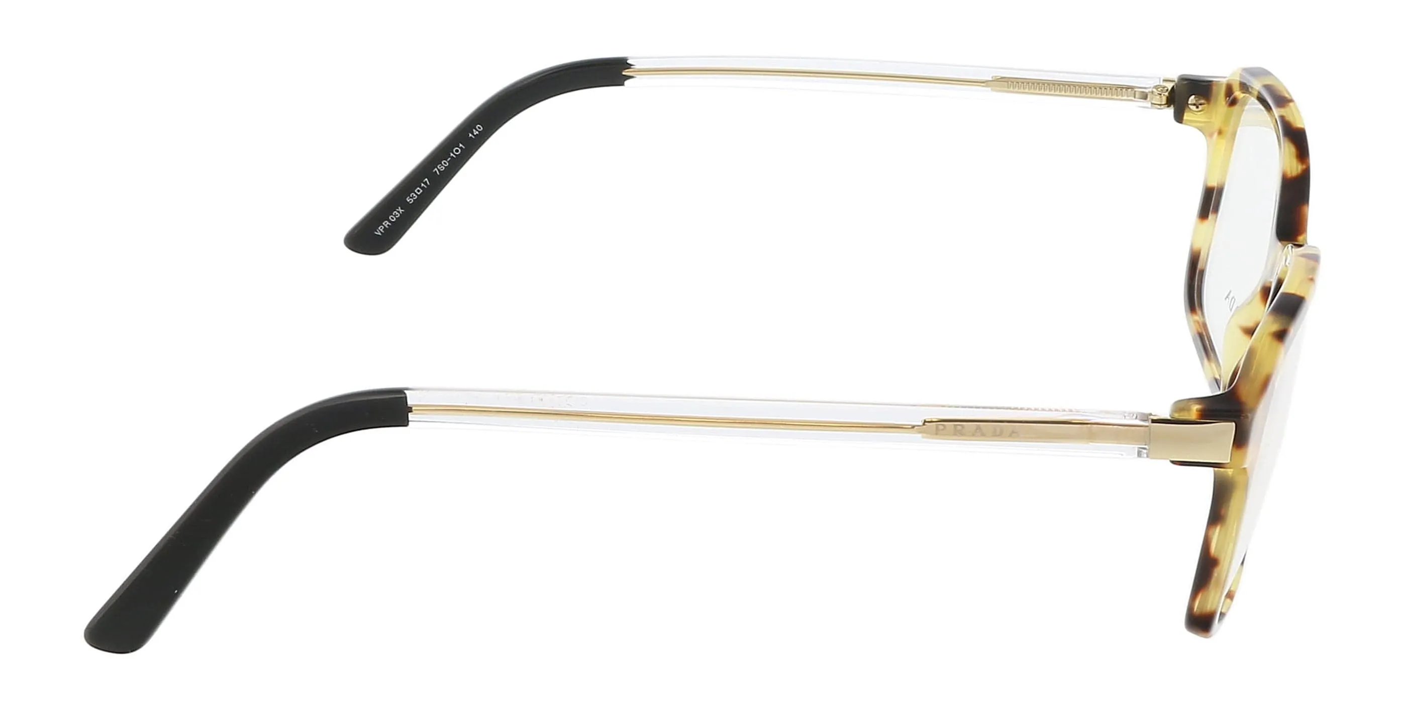 Prada 0PR 03XV 7S01O153 Square Full Rim Tortoise Eyeglasses