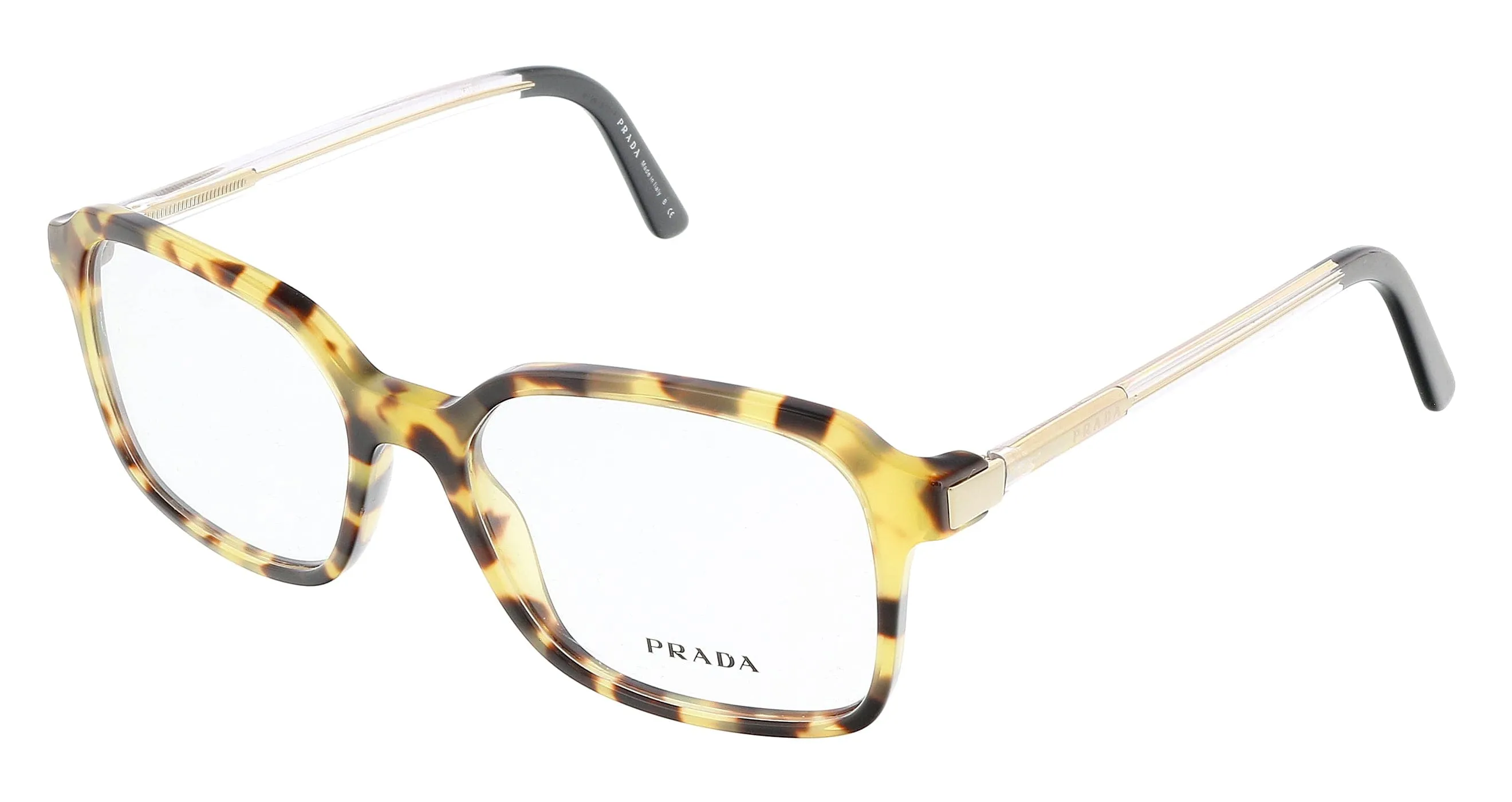 Prada 0PR 03XV 7S01O153 Square Full Rim Tortoise Eyeglasses