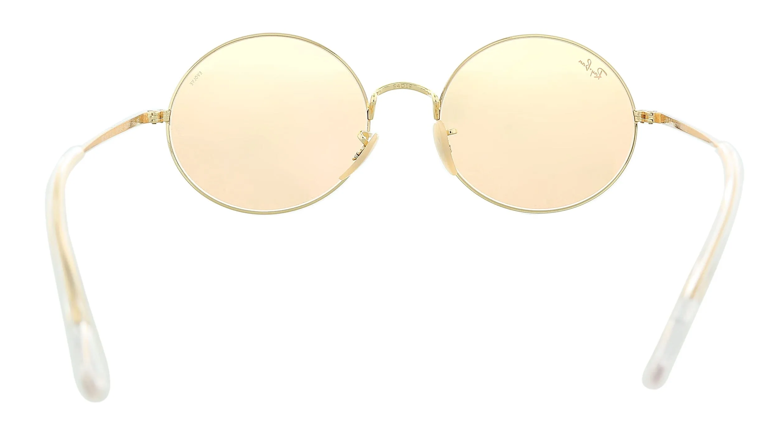 Ray-Ban 0RB1970 001/B4 Oval Shiny Gold Rectangle Sunglasses
