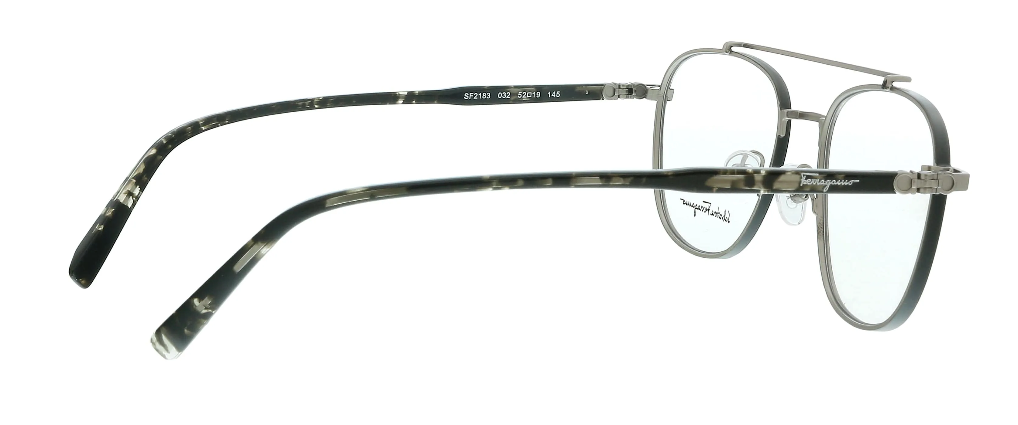 Salvatore Ferragamo SF2183 032 Matte Light Ruthenium Navigator Eyeglasses