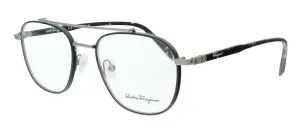 Salvatore Ferragamo SF2183 032 Matte Light Ruthenium Navigator Eyeglasses