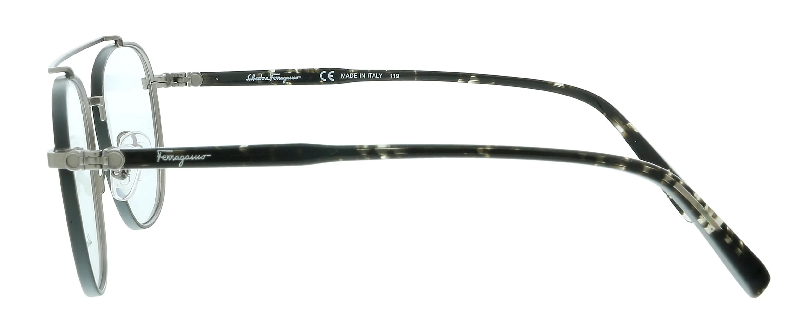 Salvatore Ferragamo SF2183 032 Matte Light Ruthenium Navigator Eyeglasses